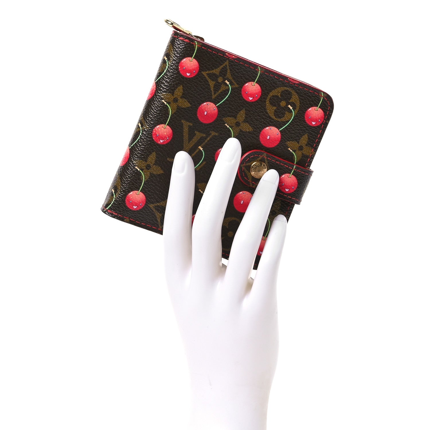 Louis Vuitton Monogram Cerises Compact Zippe Wallet 2 of 7