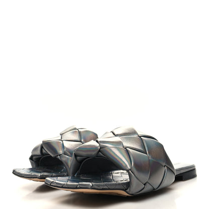 Bottega Veneta Laser Nappa Maxi Intrecciato Lido Flat Sandals 40 Oyster 3 of 7