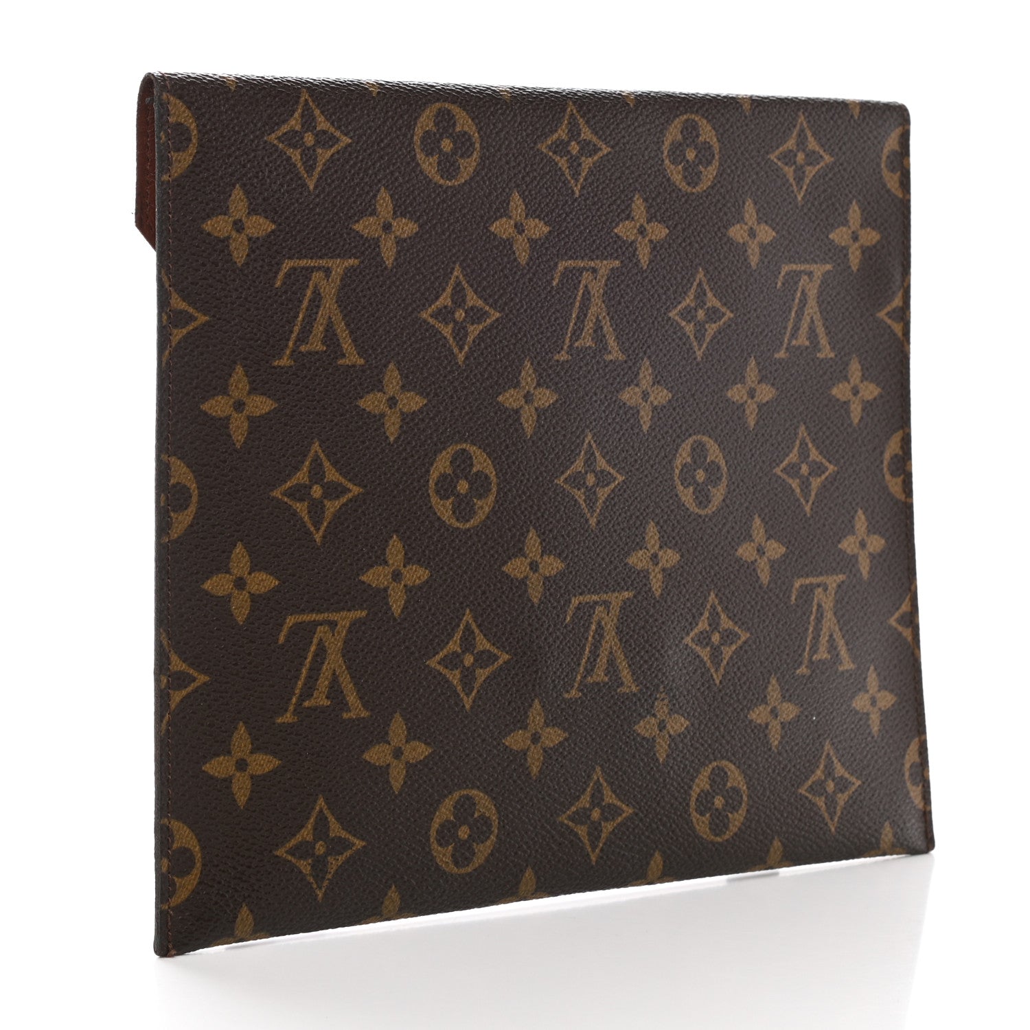 Louis Vuitton Monogram Poche Plate Envelope Clutch PM 3 of 10