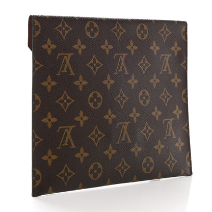 Louis Vuitton Monogram Poche Plate Envelope Clutch PM 3 of 10