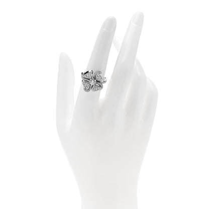 Bulgari 18K White Gold Diamond Fiorever Pave Ring 54 6.75 2 of 7
