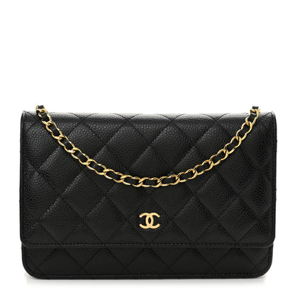 Chanel Caviar Quilted Wallet On Chain WOC Black 1 of 12