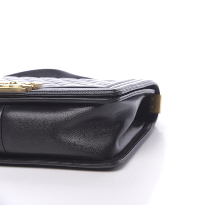 Chanel Lambskin Quilted Medium Boy Flap Black 14 of 14
