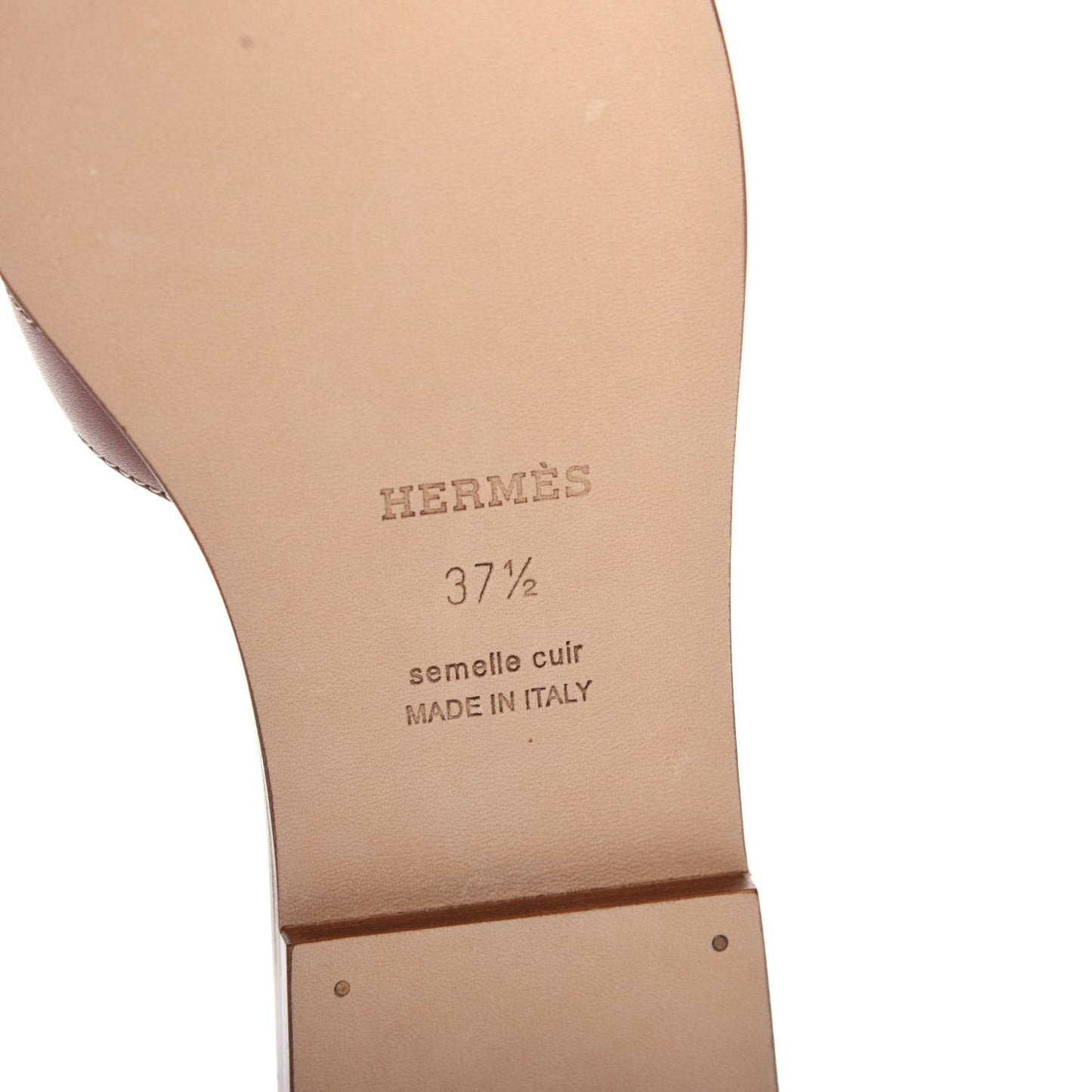 Box Calfskin Oran Sandals 37.5 Gold