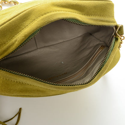Chanel Suede Tassel Camera Case Chartreuse 5 of 10