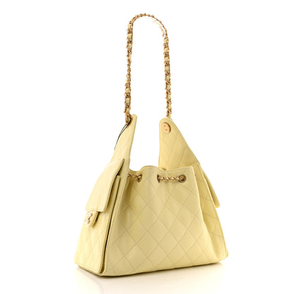 Chanel Caviar Quilted Small Chanel 25 Handbag Light Yellow 3 of 10
