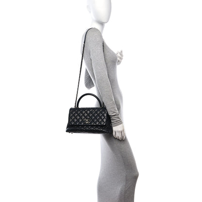 Chanel Caviar Quilted Small Coco Handle Flap Black 2 of 11