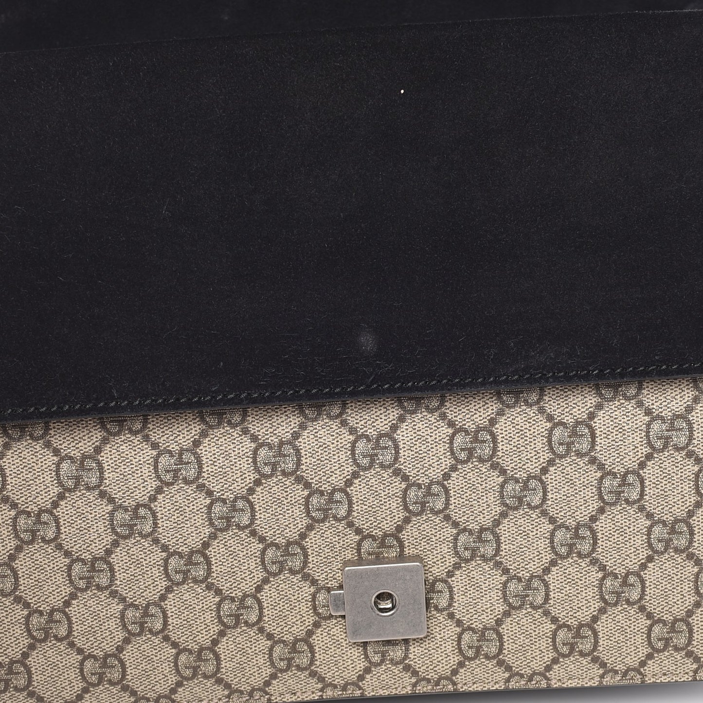 GG Supreme Monogram Medium Dionysus Shoulder Bag Black
