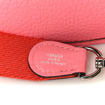 Hermes Taurillon Clemence Amazone Evelyne TPM Rose Azalee Rouge Pivoine 7 of 11