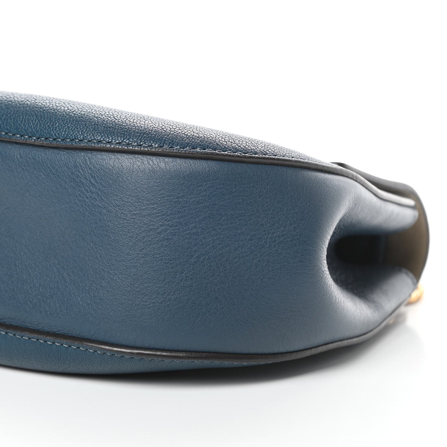 Goatskin Drew Shoulder Bag Denim Blue