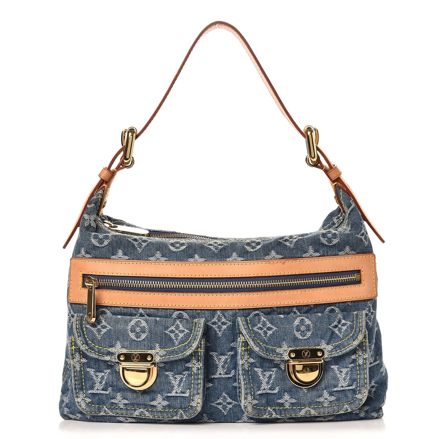 Monogram Denim Baggy PM Blue