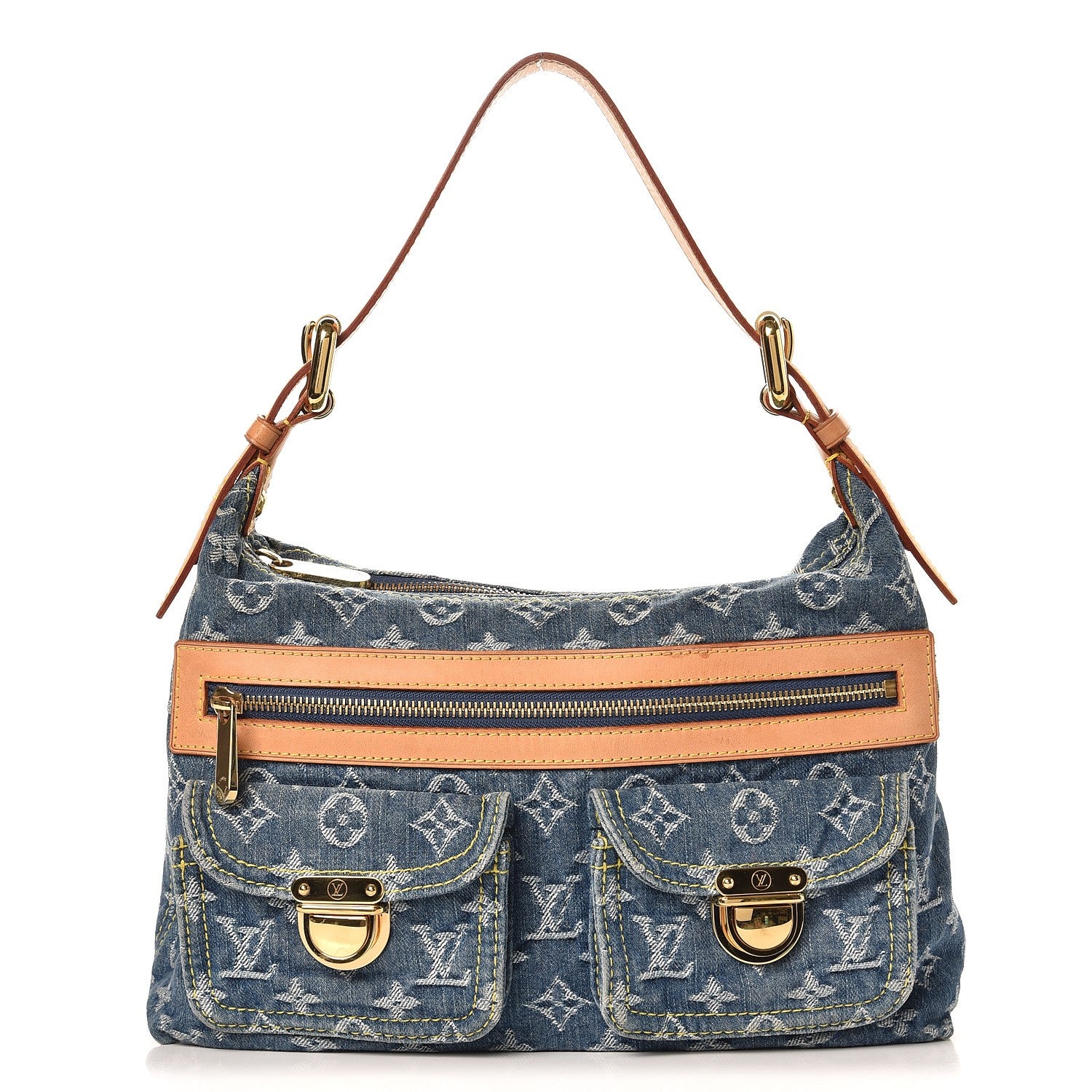 Louis Vuitton Monogram Denim Baggy PM Blue 1 of 11