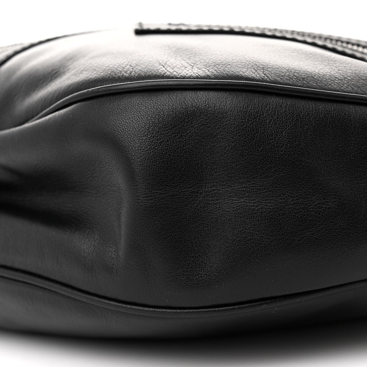 Calfskin Medium Repeat Zip Hobo Black