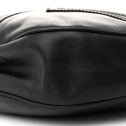 Versace Calfskin Medium Repeat Zip Hobo Black 10 of 12