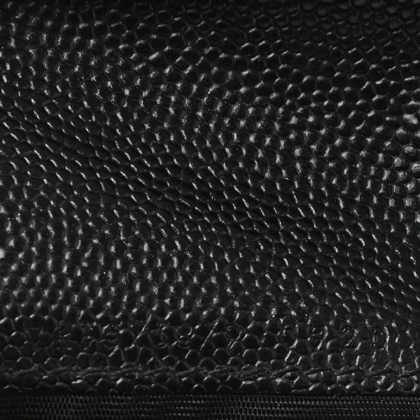 Grain De Poudre Matelasse Chevron Monogram Zipped Card Case Black