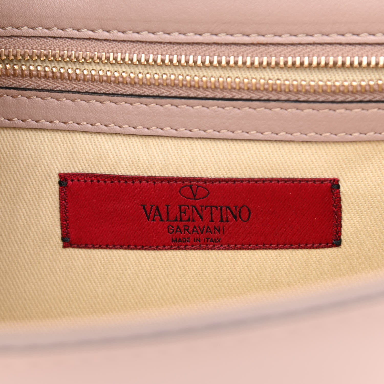 Valentino Garavani Vitello Medium Glam Lock Rockstud Flap Poudre 5 of 10