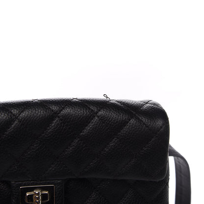 Chanel Grained Calfskin Quilted 2.55 Reissue Flap Belt Bag Clutch Black 11 of 12