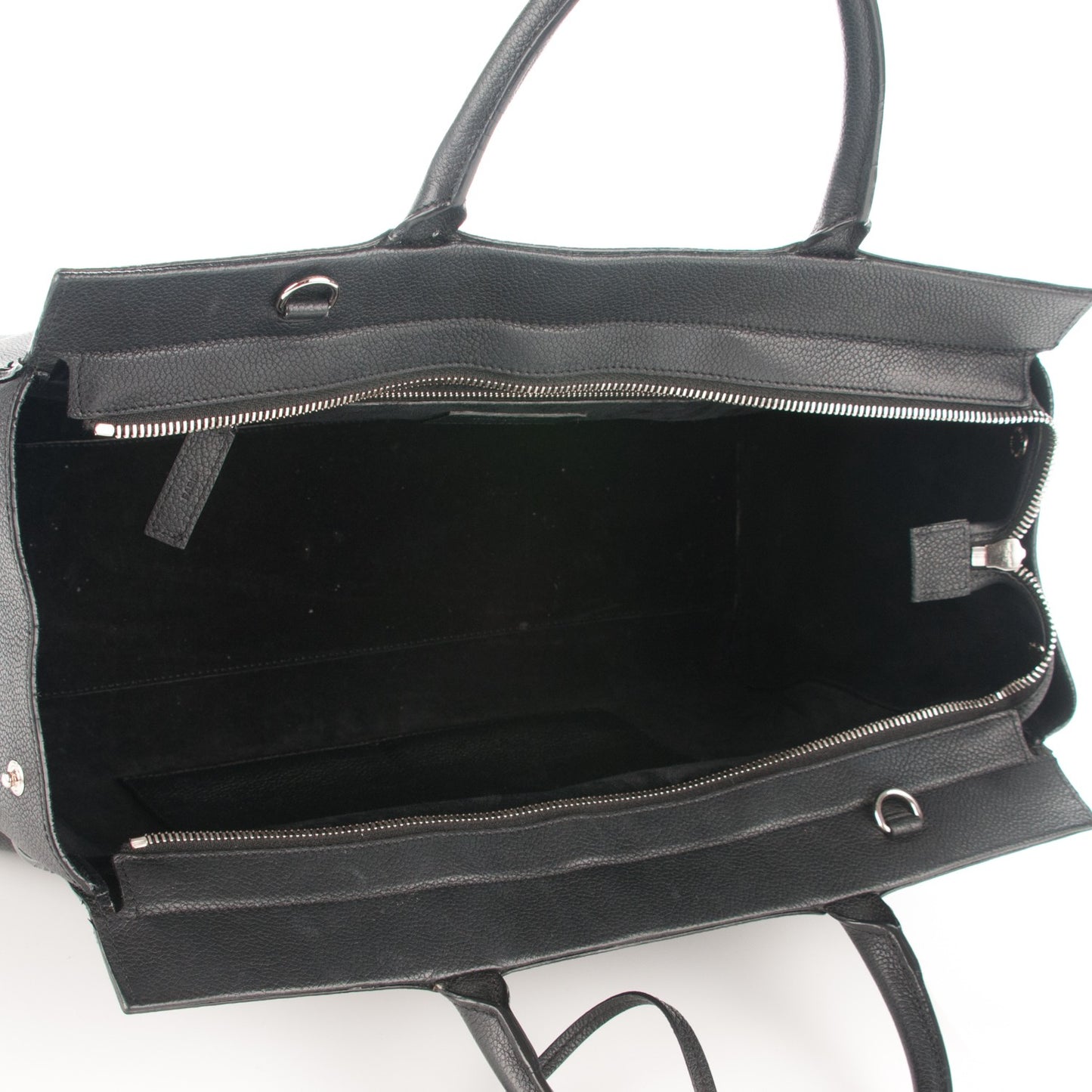 Grained Calfskin Medium Cabas Rive Gauche Black