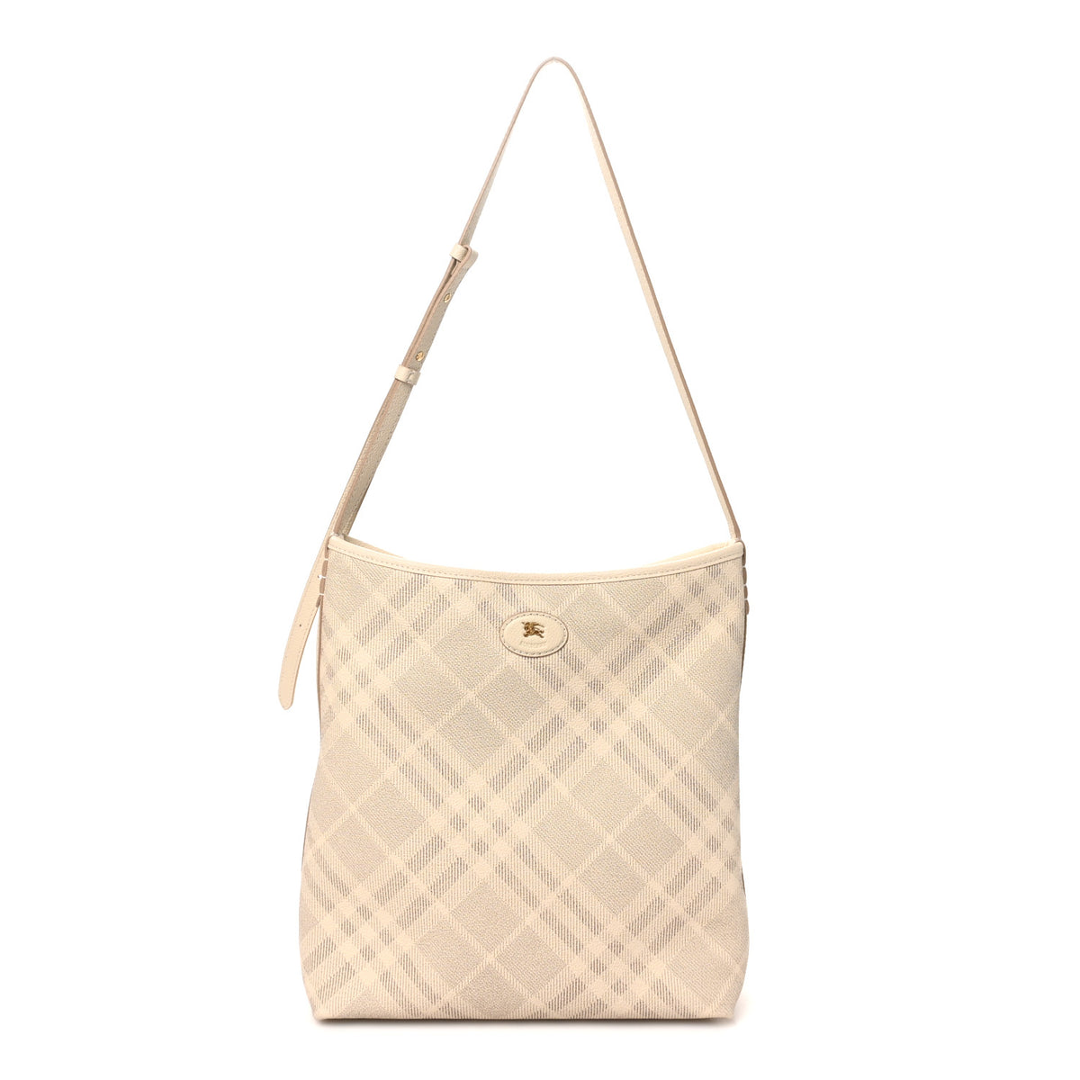 Burberry Coated Canvas Vintage Check Small Highlands Shoulder Bag Soap 1 of 9