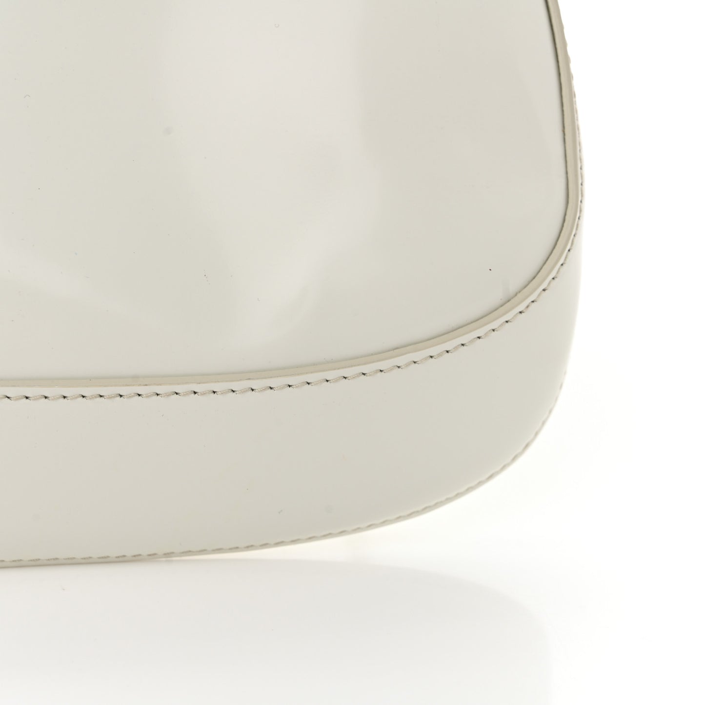 Spazzolato Mini Cleo Flap Shoulder Bag White