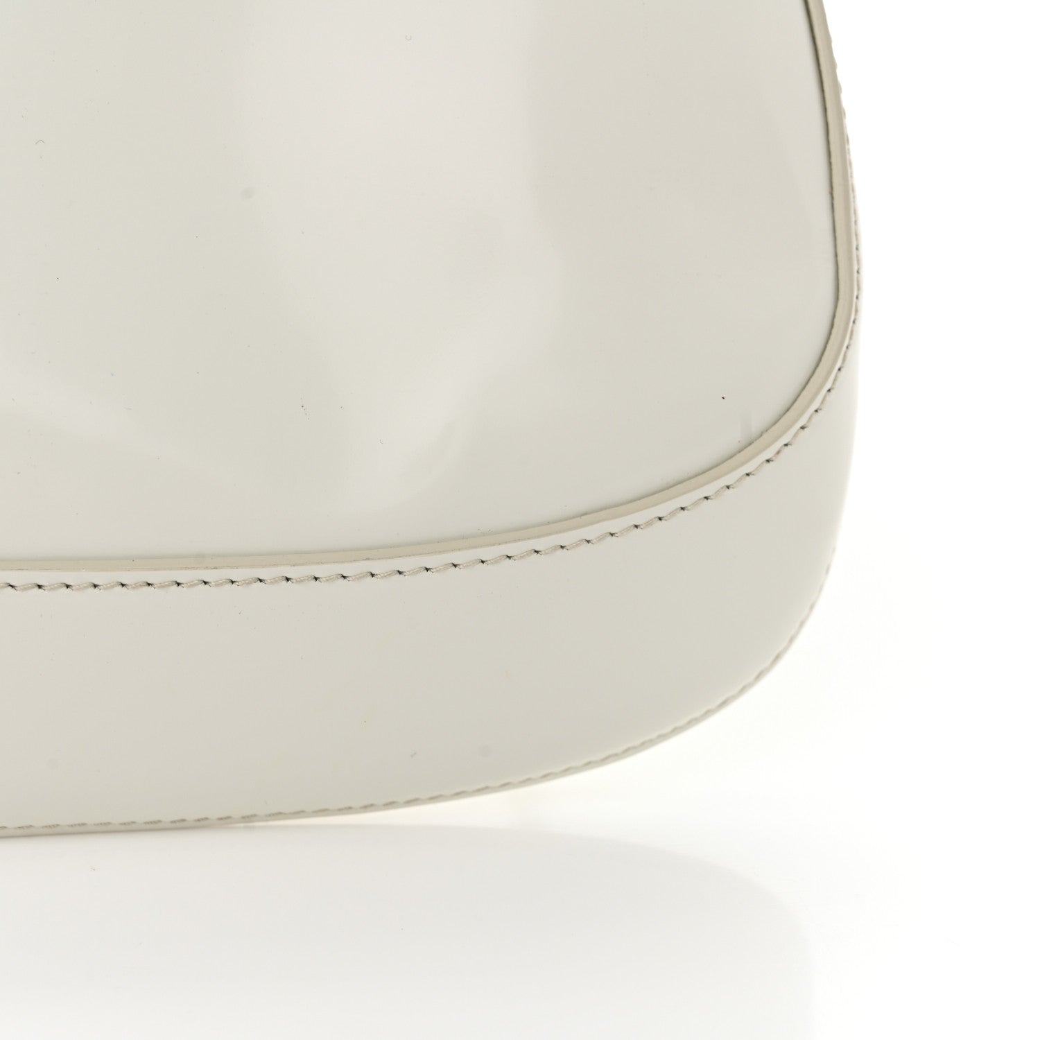 Prada Spazzolato Mini Cleo Flap Shoulder Bag White 10 of 11