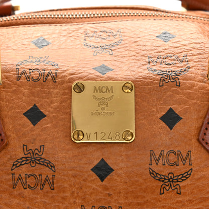 MCM Visetos Essential Boston Bag Cognac 6 of 11