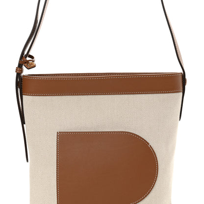 Delvaux Linen Canvas Supple Calfskin Pin Daily Surpique Bucket Naturel 7 of 9