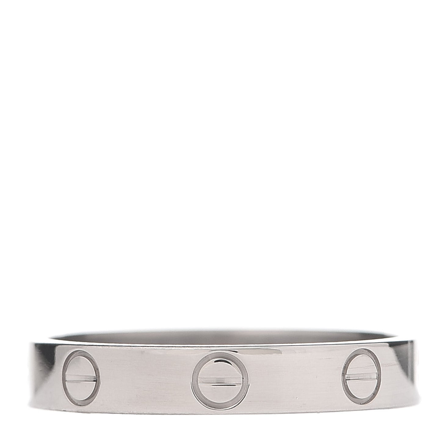 18K White Gold 3.5mm LOVE Wedding Band Ring 58 8.5