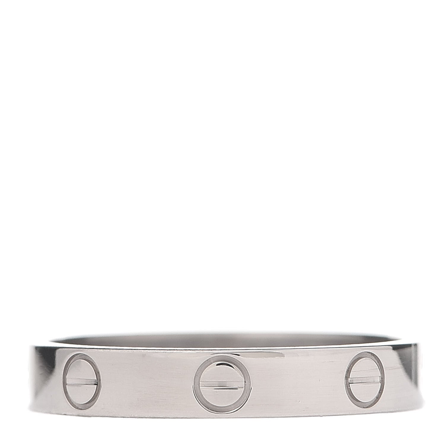 Cartier 18K White Gold 3.5mm LOVE Wedding Band Ring 58 8.5 1 of 6