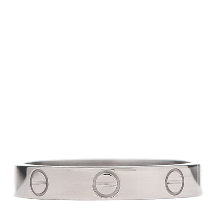 Cartier 18K White Gold 3.5mm LOVE Wedding Band Ring 58 8.5 1 of 6