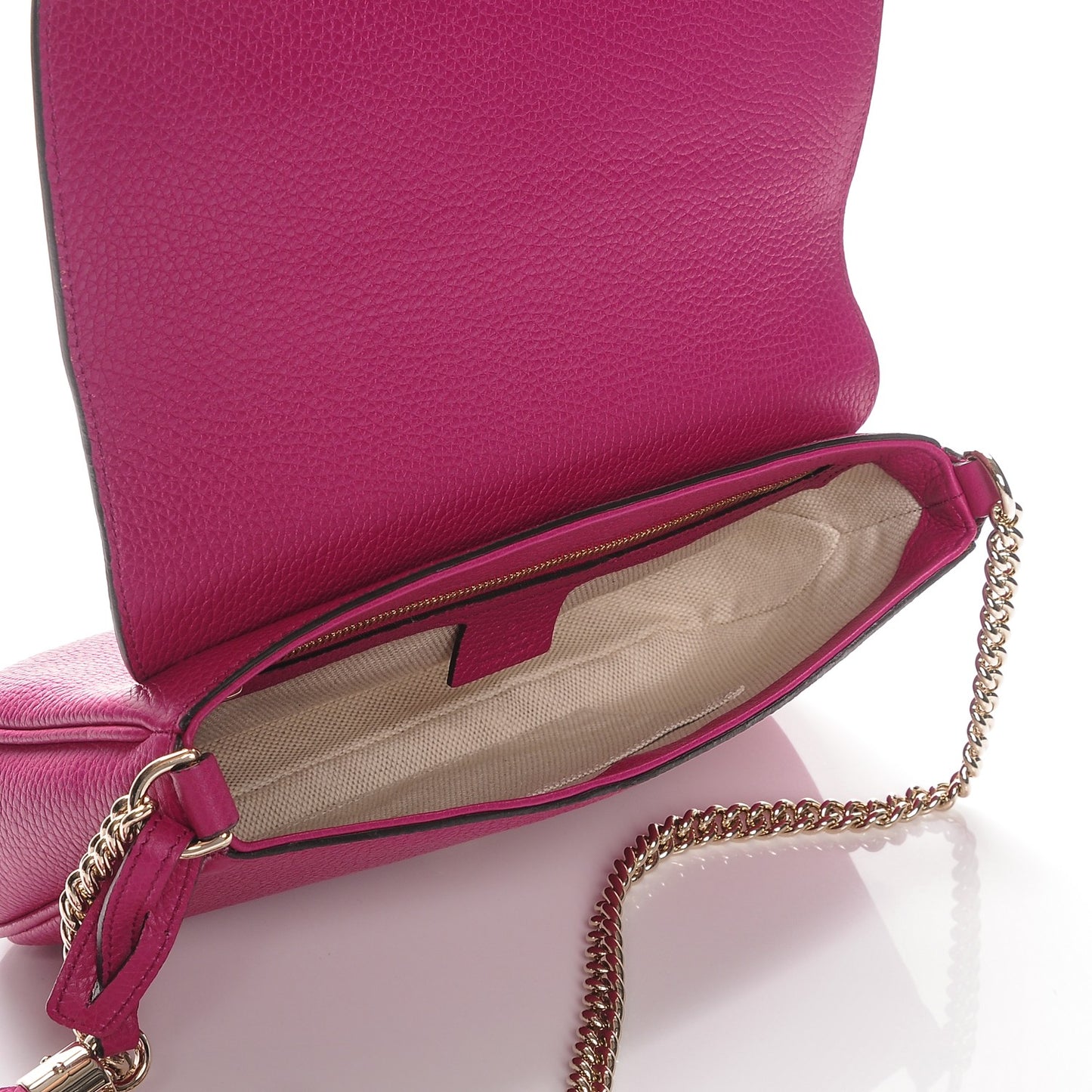 Cellarius Calfskin Medium Soho Flap Crossbody Bright Bouganville