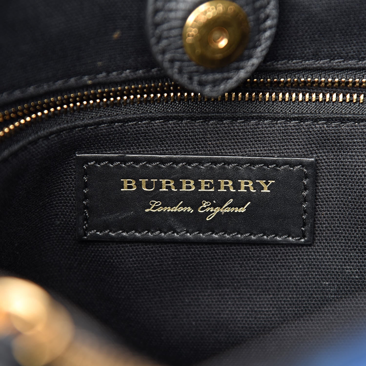 Burberry Grainy Calfskin Graffiti Print Medium Banner Tote Black 8 of 11