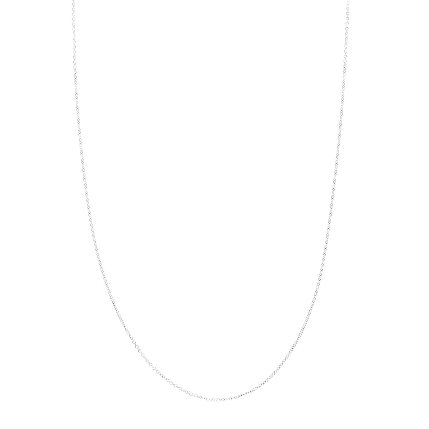 18K White Gold Chain Necklace 19.5"