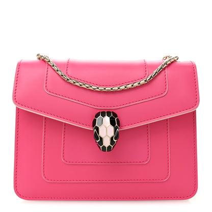 Bulgari Calfskin Small Serpenti Forever Snake Strap Crossbody Bag Pink 1 of 11