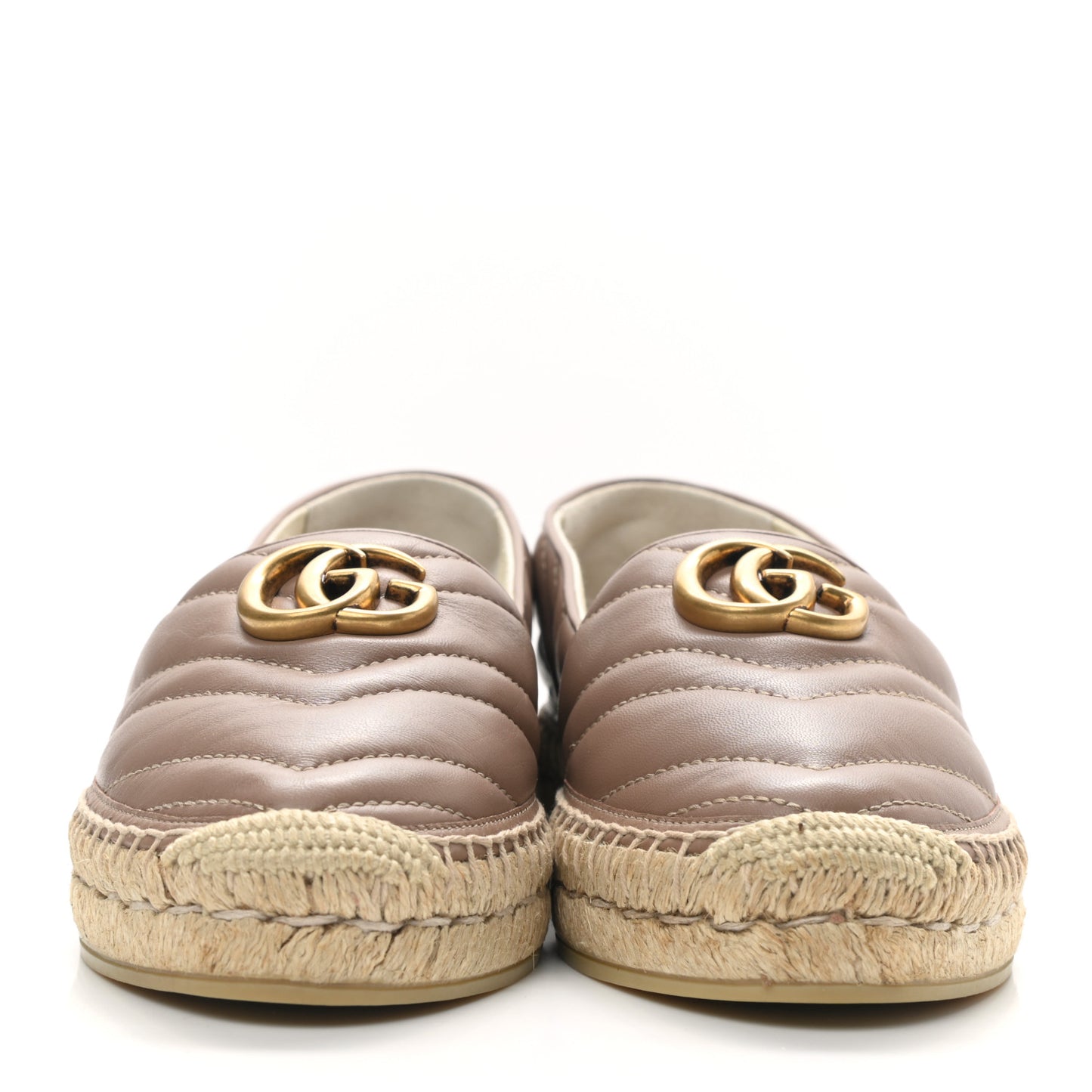 Nappa Matelasse GG Marmont Espadrilles 38.5 Porcelain Rose
