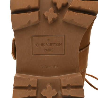 Louis Vuitton Suede Calfskin Monogram Mens Creeper Ankle Boots 9.5 Beige 8 of 11