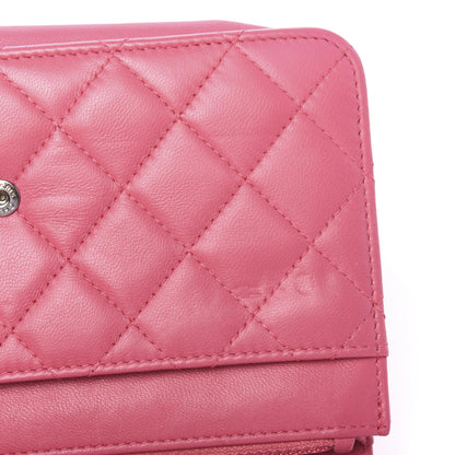Chanel Lambskin Quilted Boy Wallet On Chain WOC Pink 11 of 13