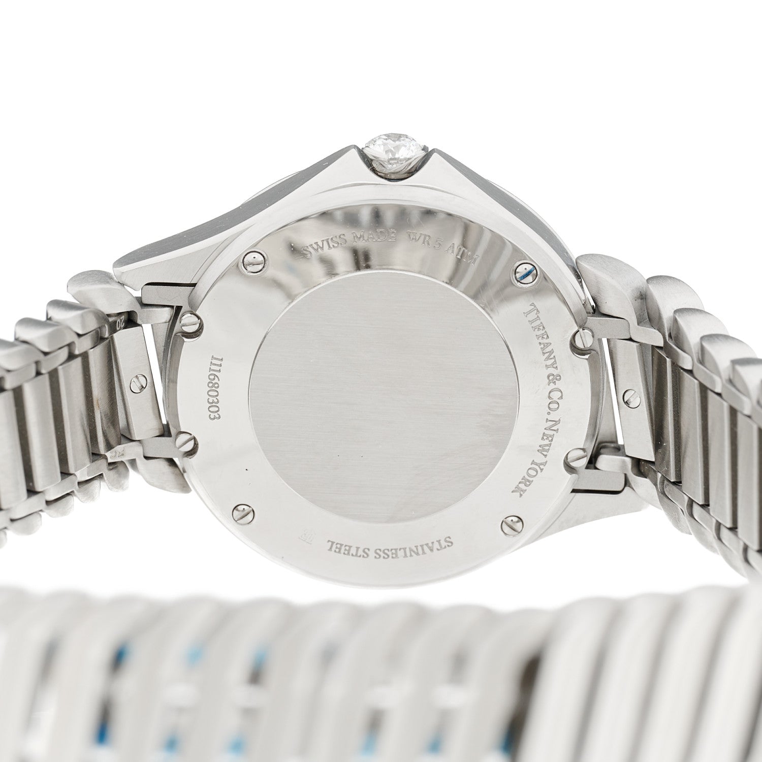 Tiffany Stainless Steel Diamond 28mm Metro 2-Hand Quartz Watch 4 of 5