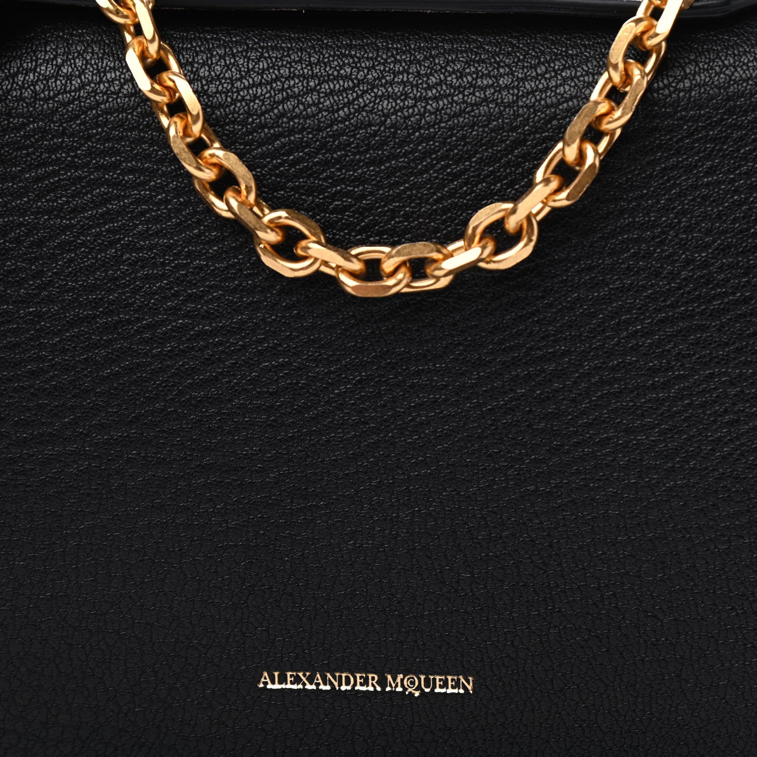 Alexander McQueen Fine Grain Goatskin Box Shoulder Bag 19 Black 9 of 9