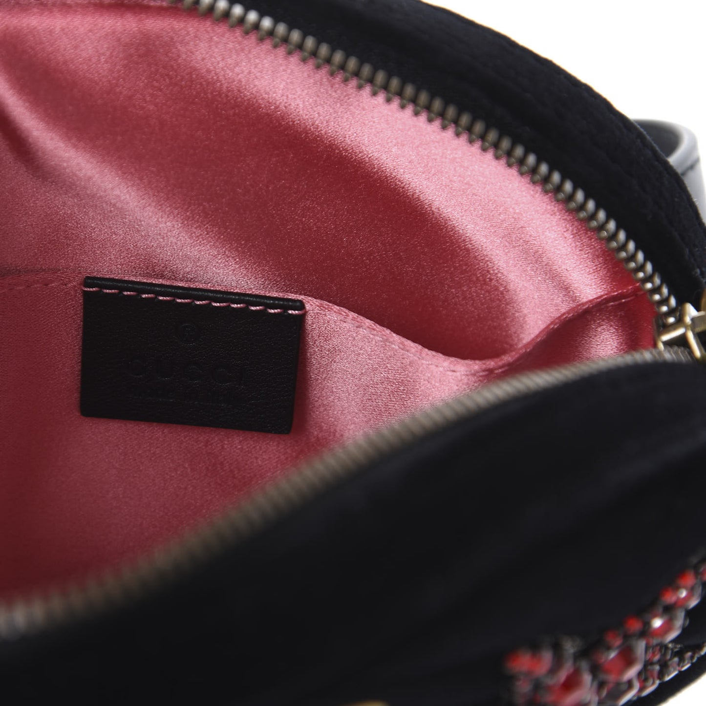 Velvet Matelasse Crystal Star GG Marmont Belt Bag 65 26 Black