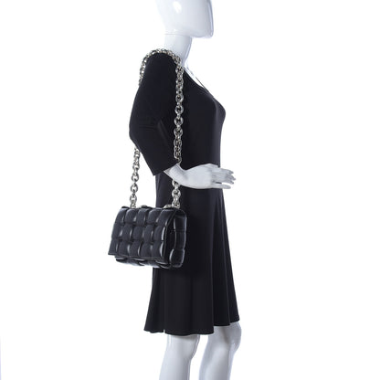 Bottega Veneta Lambskin Maxi Intreccio Padded Chain Cassette Crossbody Bag Black 2 of 9