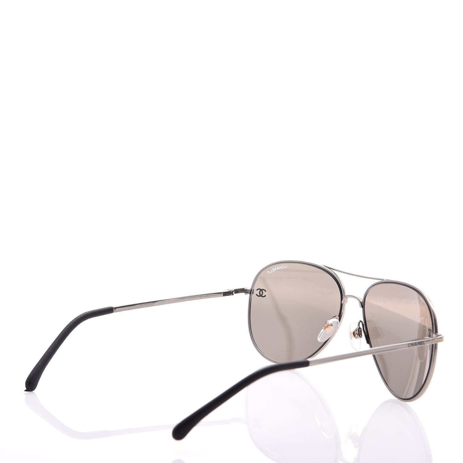 Chanel Aviator CC Sunglasses 4189-T-Q Silver 4 of 8