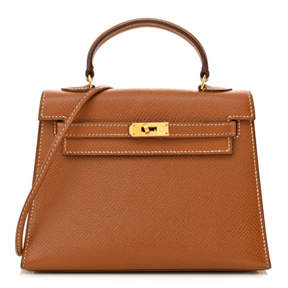 Hermes Courchevel Micro Kelly Sellier 15 Gold 1 of 12