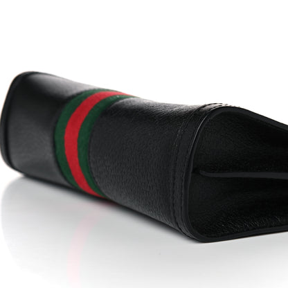 Gucci Calfskin GG Web Small Ophidia Chain Shoulder Bag Black 10 of 14