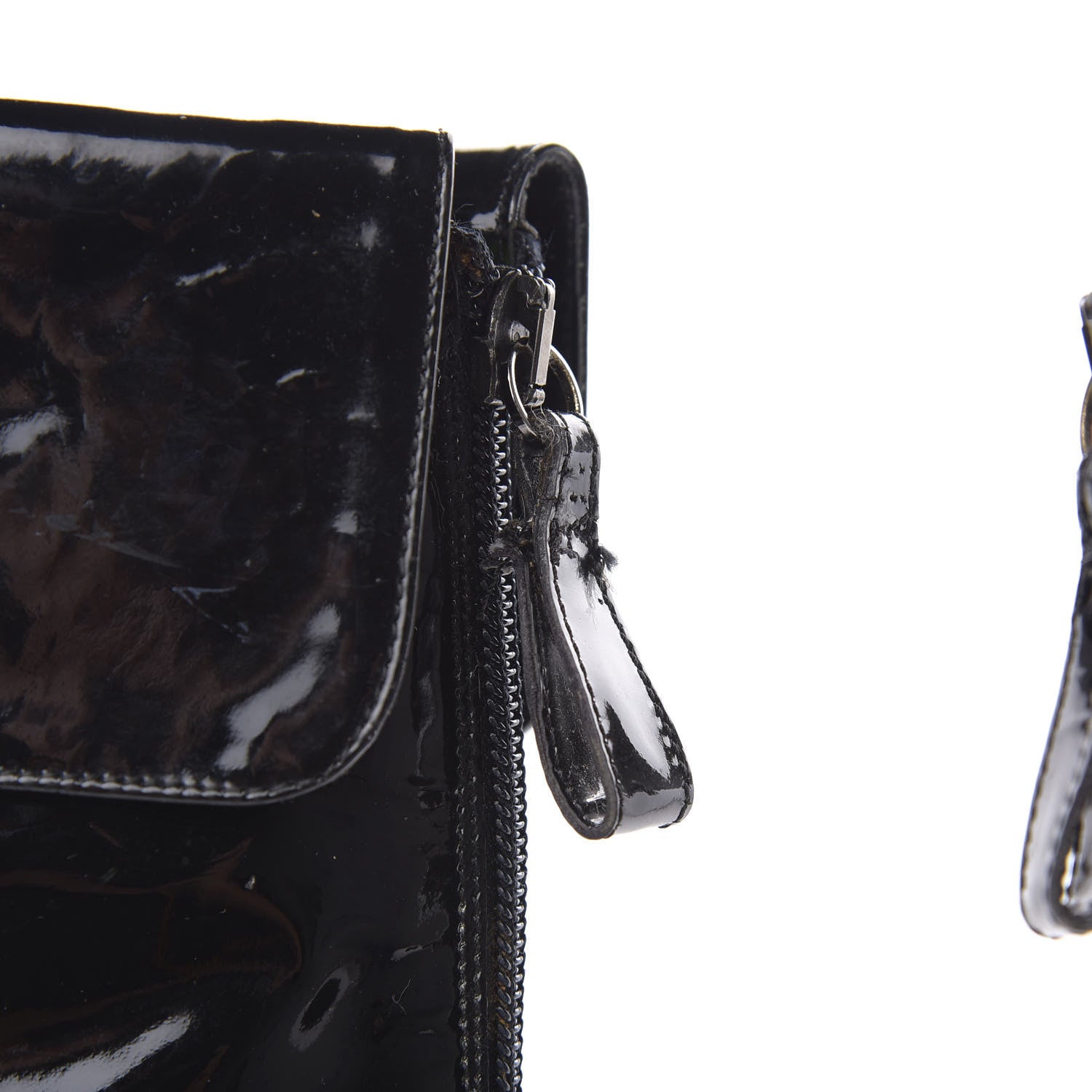 Chanel Patent Knee High Boots 38 Black 11 of 16