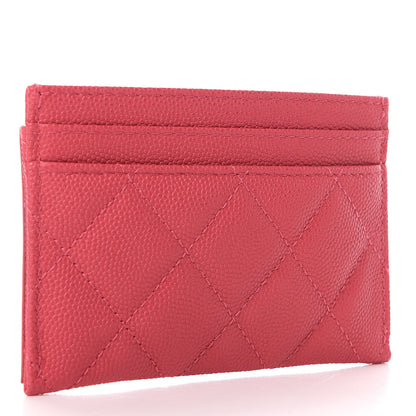 Chanel Caviar Quilted Filigree Card Holder Pink 3 of 11
