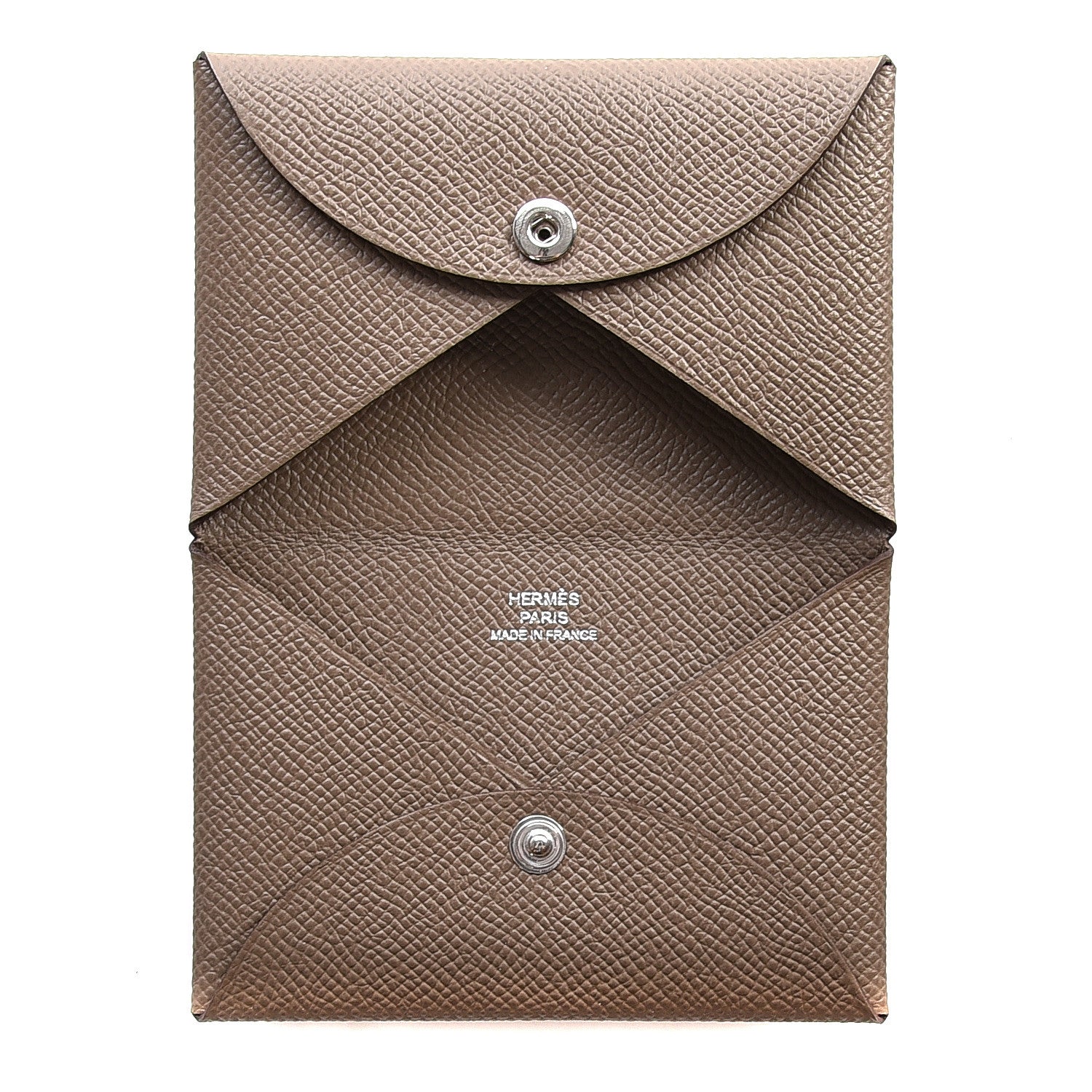 Hermes Epsom Calvi Card Case Etoupe 4 of 8