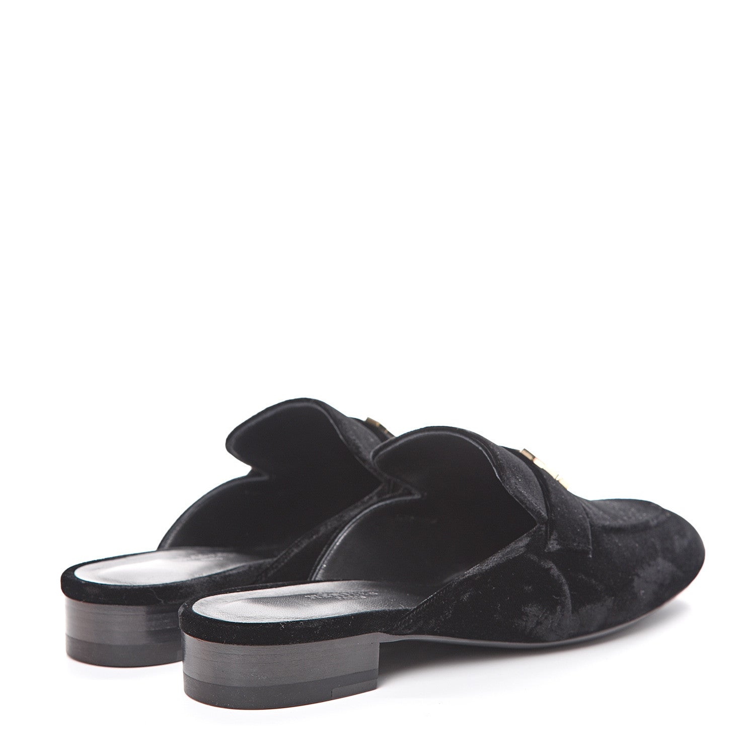 Hermes Velvet Trocadero Mule 38 Black 4 of 9