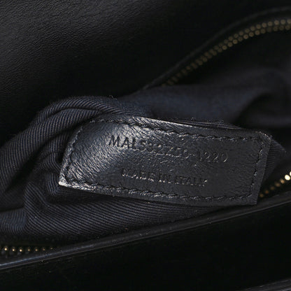 Saint Laurent Smooth Calfskin Suede Monogram Cassandra Clasp Bag Black 6 of 8