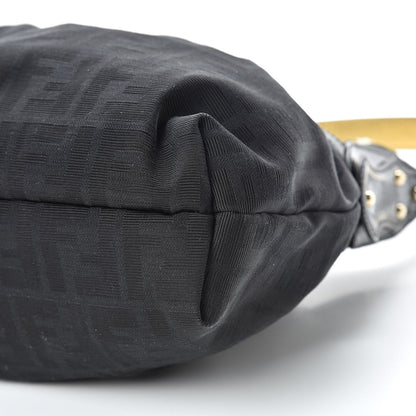 Fendi Zucca Star Chef Hobo Black 10 of 11